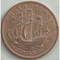 Великобритания 1/2 пенни 1938 г.