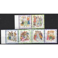 Украина 2008. Национальные костюмы праздники 6 марок (503)