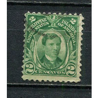 Американские колонии - Филиппины - 1917/1931 - Хосе Рисаль 2С - [Mi.275Ac] - 1 марка. Гашеная.  (Лот 8Js)-T25P1