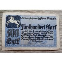 Werty71 Германия 500 марок 1922 банкнота Гроссгельд Брауншвейг