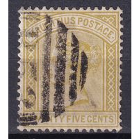 8.BrKM. Великобритания. Колонии. Маврикий. Виктория. Стандарт. 25C. 1883 г. Mi.#63.