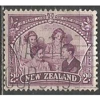 Новая Зеландия. Король Георг VI и его семья. 1946г. Mi#285.