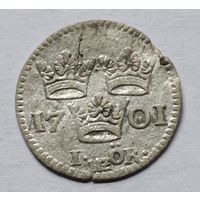 Швеция. 1 эре 1701 года.