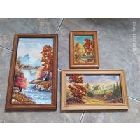 Картина из янтаря 3 шт.
