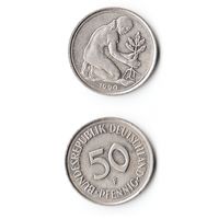 50 пфеннигов Германия 1990 года(F)