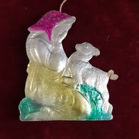 Игрушка ёлочная Алёнушка и братец иванушка (сказка), картон. СССР