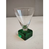 Бокал изумрудный Квадрат. Венеция