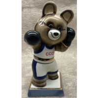 Статуэтка Олимпийский Мишка Боксер Фарфор Вербилки