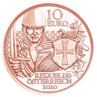 Австрия 10 евро 2020 Храбрость 3-я монета UNC