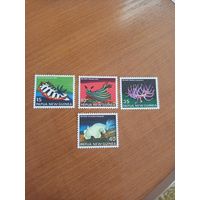 1978 Папуа Новая Гвинея фауна моря моллюски чистые MNH** полная серия  (2-5)