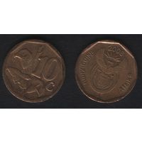 Южная Африка (ЮАР) km441 10 центов 2008 год (обращ) (_брак(om1(7(2 поворот ТОРГ