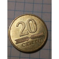 20 центов Литва 2008 год