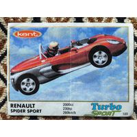 Вкладыш Turbo (Турбо) Sport (серия 141-210, Спорт), номер 189, Renault Spider Sport. #1. Возможен небольшой торг.