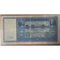 Банкнота 100 марок 1910 год.  печать. Германская империя