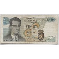 Бельгия 20 франков 1964 г.