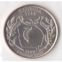 25 центов 1999 г. Джорджия 1788 год серия Штаты и Территории Двор Р (заводская упаковка) _UNC
