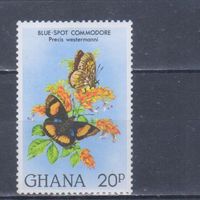 [813] Гана 1982. Фауна.Бабочка. MNH