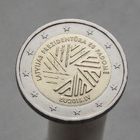 Латвия 2 евро 2015 Председательство Латвии в Совете Европейского союза