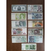 Вкладыши Наклейки Банкноты. Деньги мира Цена за один-2р