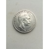 Монета 3 марки 1908 года. С рубля.