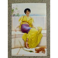 Открытка живопись "Праздность" 1900г Джон Уильям Годвард чистая