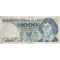 Польша 1000 злотых 1982 г.
