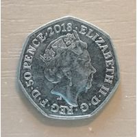 Великобритания, 50 пенсов, 2018 г., 60 лет Медвежонку Паддингтону /во дворце/, KM# 1557