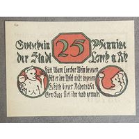 Нотгельд 25 пфеннигов 1920 год. Лорх-на-Рейне. Веймарская республика.