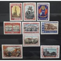 СССР 1954г. Серия из 9 марок. 300- летие воссоединения Украины с Россией. **