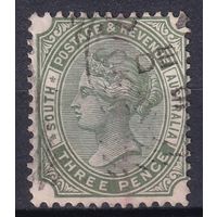 178.Aust. Великобритания. Австралийские штаты. Южная Австралия. Виктория. Стандарт. 1897 г. 3p. Mi.#73C.