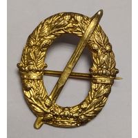 Знак военный. Минеры. Швеция, 1950-е, позолота.