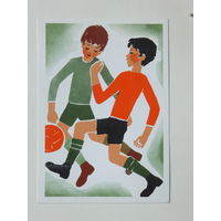 Никитина Рапопорт футболисты  1976  10х15 см