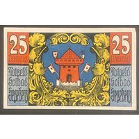 Нотгельд 25 пфеннигов 1920 год. Зегеберг. Веймарская республика