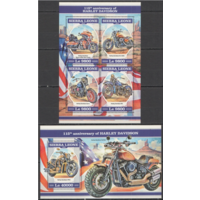Сьерра-Леоне, 2018г    Мотоциклы BL+KB   MNH