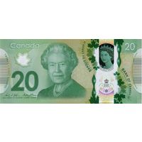 Канада 20 долларов образца 2015 года UNC юбилейная редкая