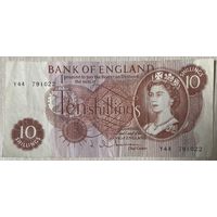 Банкнота. Великобритания. 10 шиллингов 1960 - 1970 год